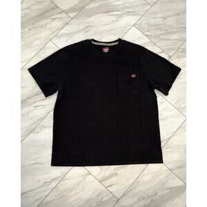 Wrangler Pocket T Shirt Mens Size XL Black Workwear Casual Comfortable Baggy Tee